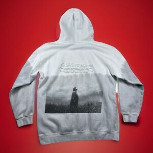 Taylor Swift Folklore Official Merch Album Hoodie Adult Large Two Tone Tie Dye